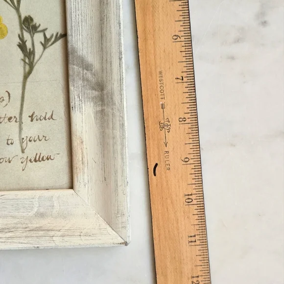 Vintage French framed Buttercup Flower Art - Picture 6 of 7